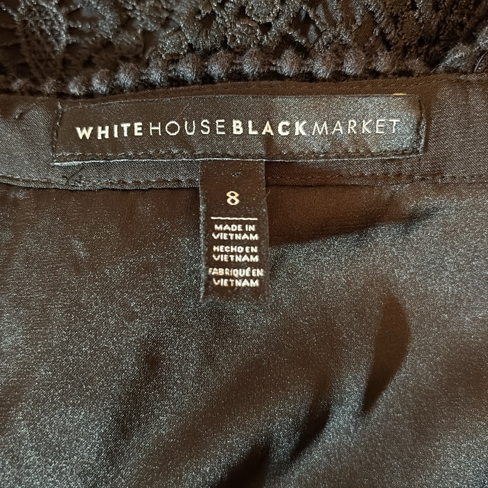 White House Black Market off the shoulder eyelet lace mini dress - Picture 6 of 7
